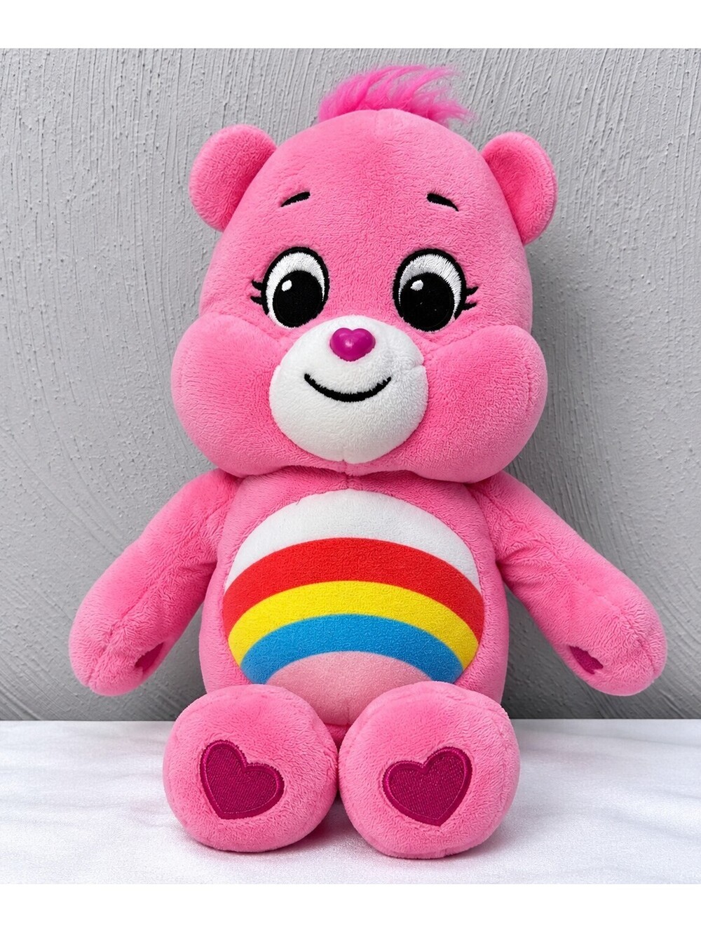 Care Bears Cheer Bear 10" Pink Rainbow Plush Basic Fun 2020